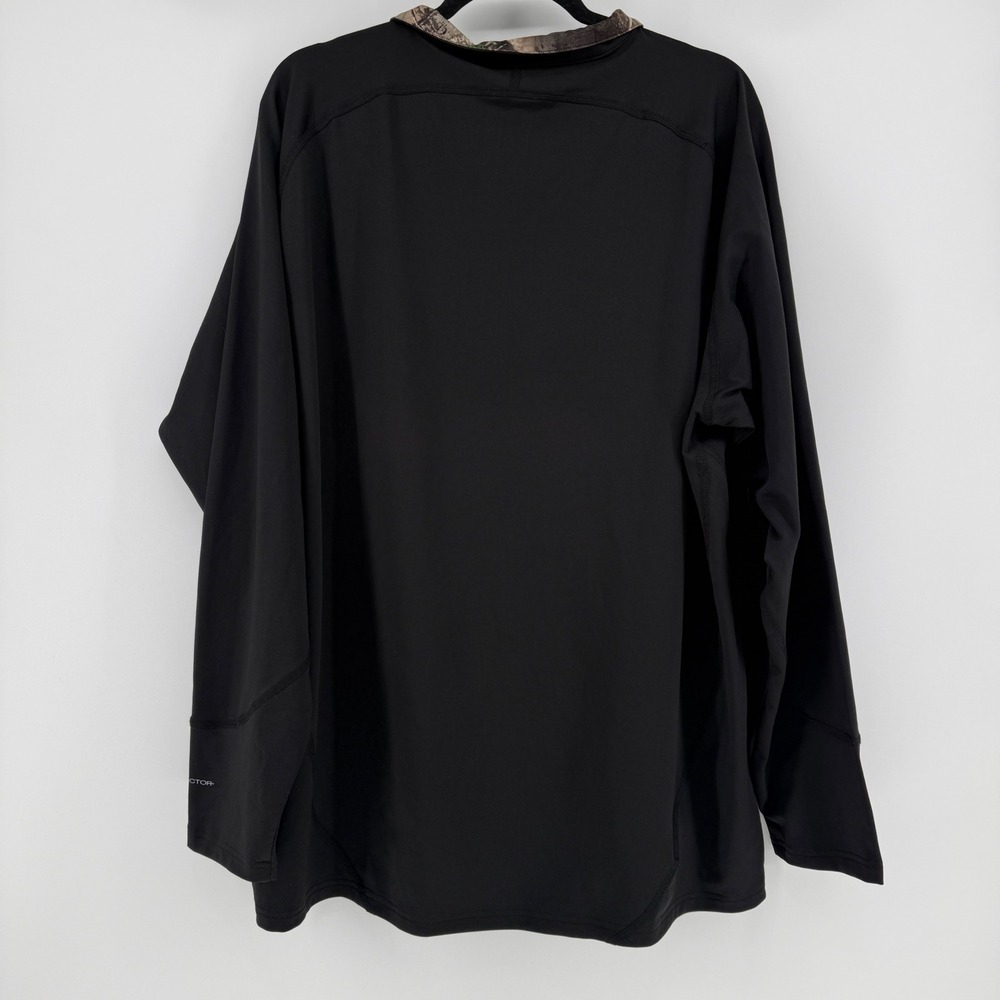 Habit Mens‎ XL Quarter Zip Performance Shirt Scent-Factor Black Camo PT1350 - Picture 2 of 7
